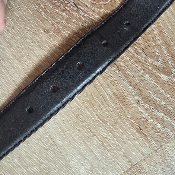 Trafalgar Men's Black Leather Dress Belt 44/100 1101TF40-001 Extra Large Basic - Picture 6 of 8